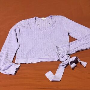Ultra Flirt Light Purple Wrap Blouse